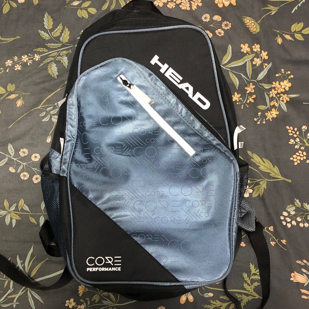 Head Core Performance Classic Large Tennis Racket Backpack Bag in Black and Blue